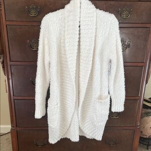 Honeydew Intimates Cream Fuzzy Open-Front Cardigan